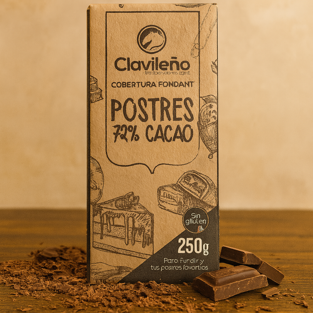 Чорний шоколад без глютена 🍫 Clavileno 72% 250 гр. Іспанія, фото 1