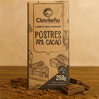 Чорний шоколад без глютена 🍫 Clavileno 72% 250 гр. Іспанія