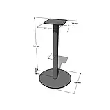 Опора для столу Kolo (Коло), чорний h725, d400 (6мм), фото 2