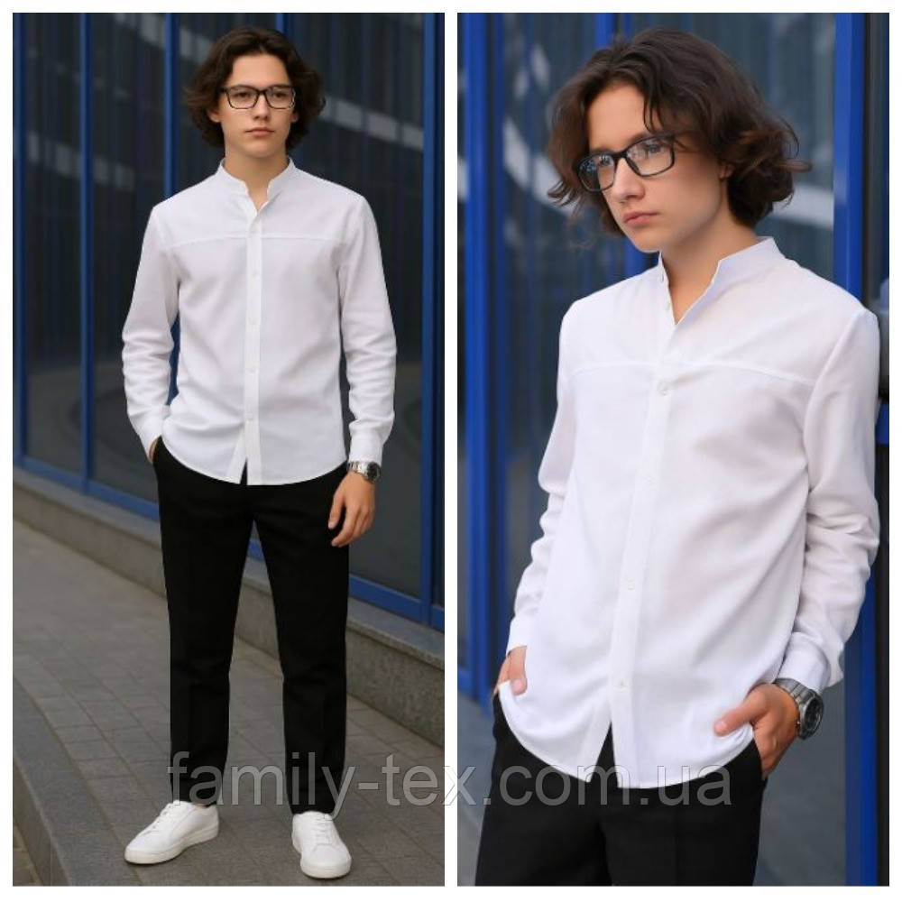 Стильний підлітковий лляний костюм для хлопців, розміри на рости 146 - 164  +  відеоогляд!, фото 1