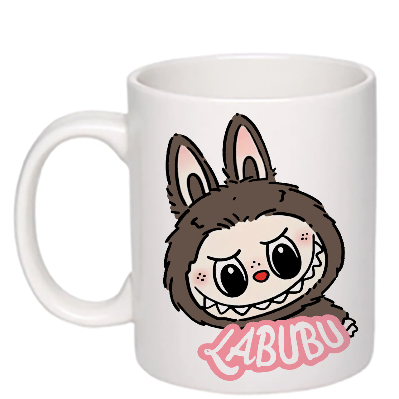 Чашка з друком "Labubu" №5 330 мл (колір білий) (28475), фото 1