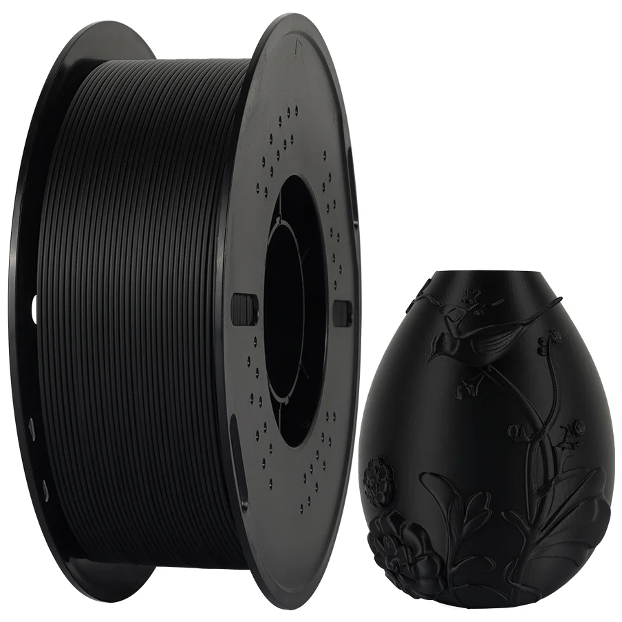 Філамент (пластик для 3D принтера) Kingroon Matte PLA MPLA310 1,75 мм 1 кг Black, фото 1