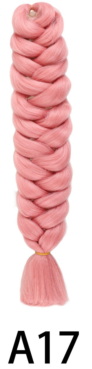 Канекалон 1 метр А17 однотонний Jumbo Braid  пудровий рожевий 165гр, фото 1