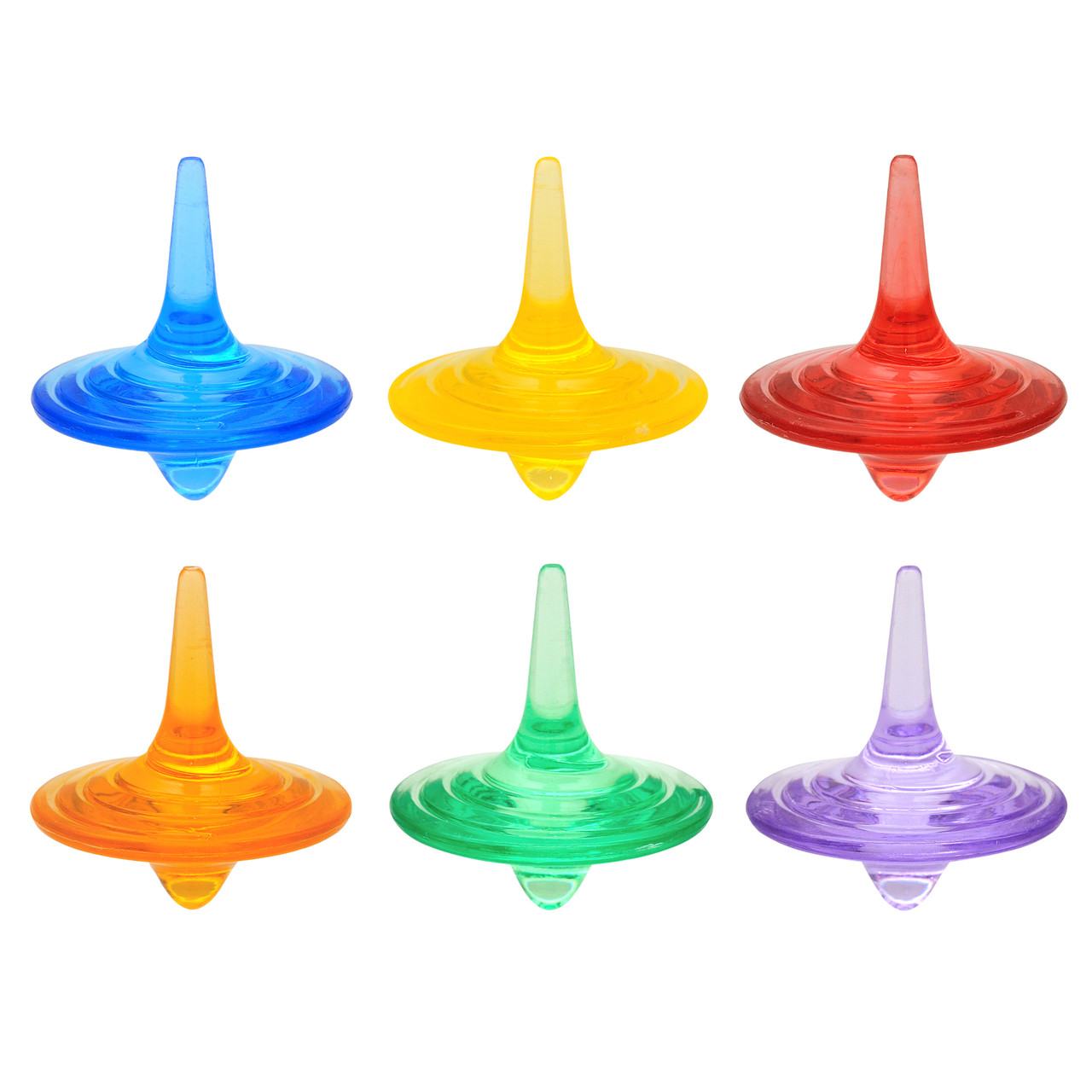 Набір прозорих дзиґ 6 штук (6 кольорів), фото 1