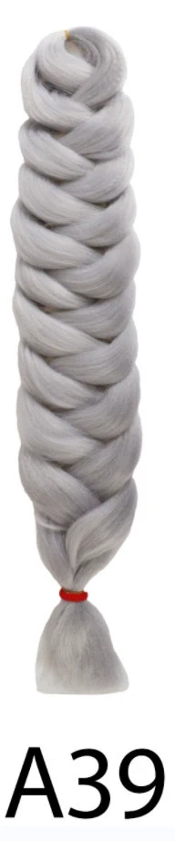 Канекалон 1 метр А39 однотонний Jumbo Braid попелястий 165гр, фото 1