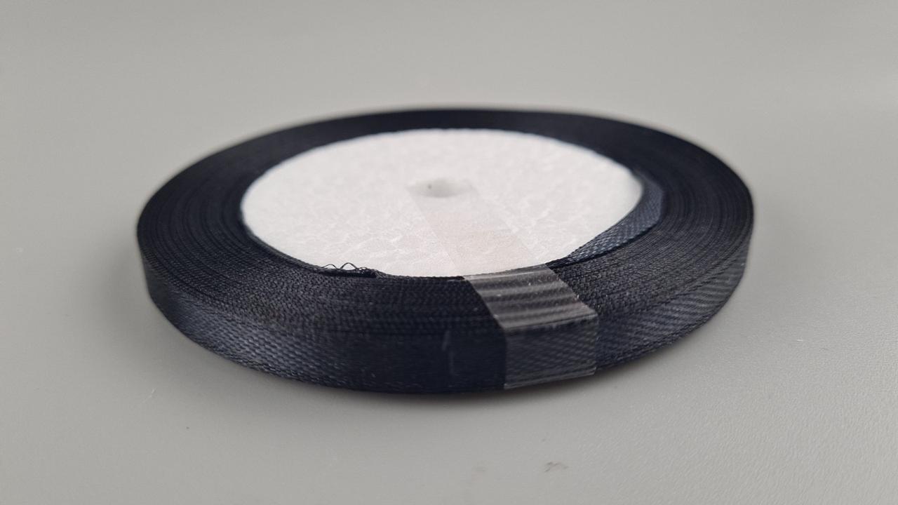 Стрічка для повітряних куль і подарунків 0,6 см (23 метри) чорна (1 пачка), фото 1