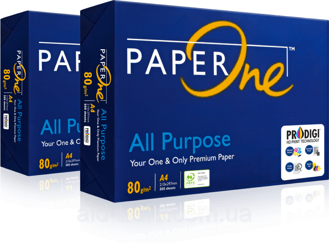 Папір офісний А4 80г/м2 Paper One All Purpose (клас А) Преміум, фото 1
