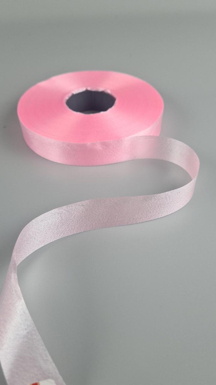 Стрічка для повітряних куль і подарунків 2 см х 100 ярдів рожева (1 пачка), фото 1