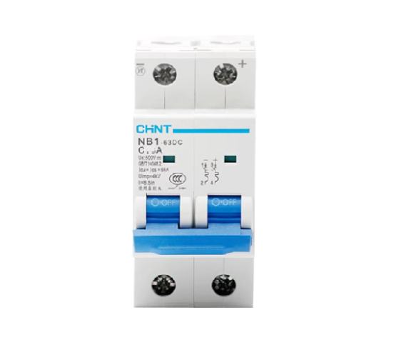 Автоматичний вимикач постійного струму CHNT NB1-63DC 2P C16 DC500V, 16A, 6kA, DIN, 86*36*49.5mm