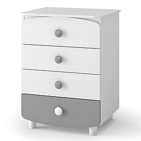 Комод дитячий Veres Верес 600, біло-графіт