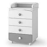 Комод дитячий Veres Верес 600, біло-графіт, фото 3