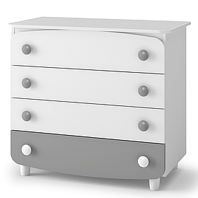 Комод дитячий Veres Верес 900, біло-графіт