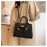 Жіноча сумка 6006 крос-боді на ремінці чорна, фото 7