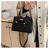 Жіноча сумка 6006 крос-боді на ремінці чорна, фото 9