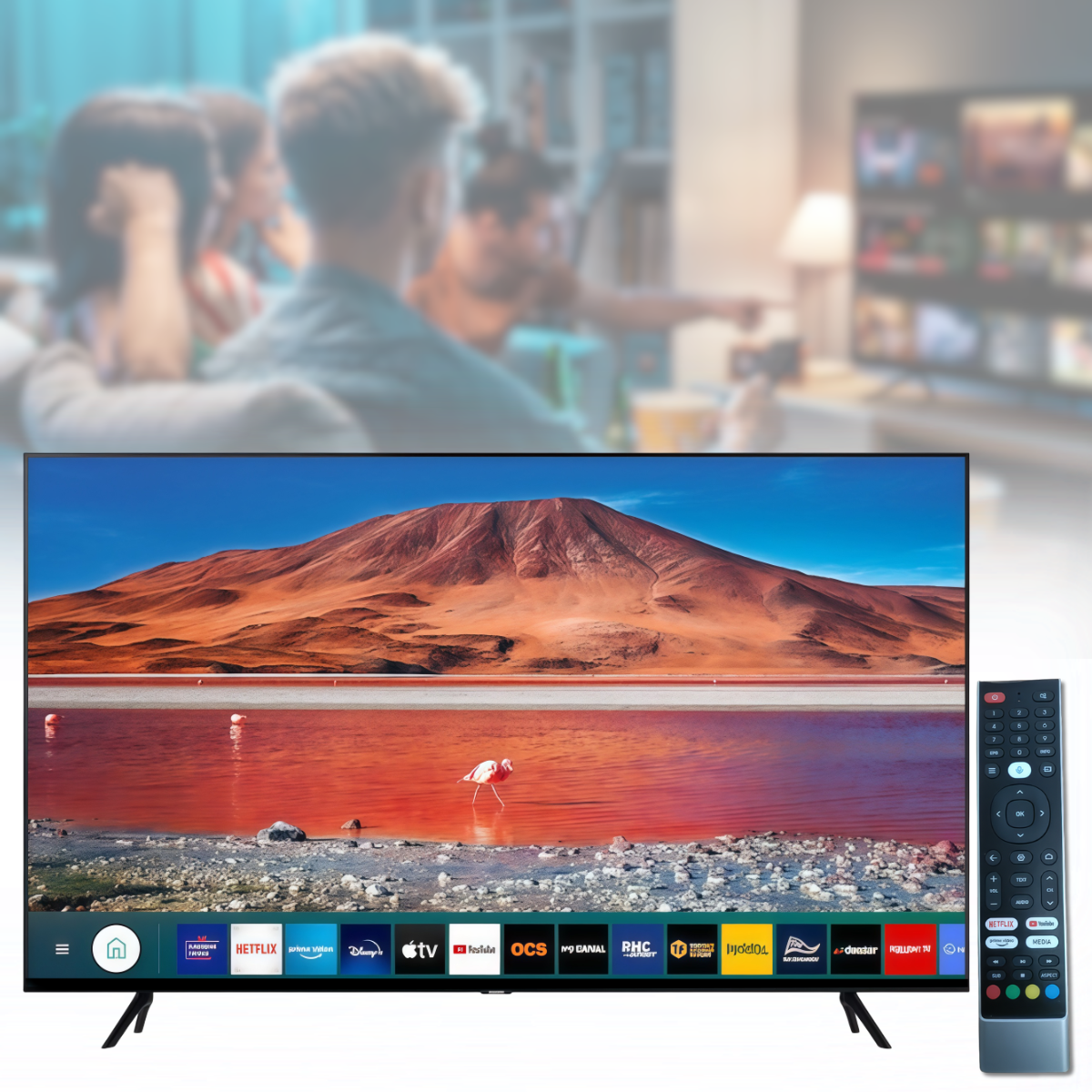 Телевізор SMART 42 дюйми на Android 15 з T2 тюнером і голосовим керуванням, фото 1