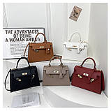 Жіноча сумка 6006 крос-боді на ремінці чорна, фото 10