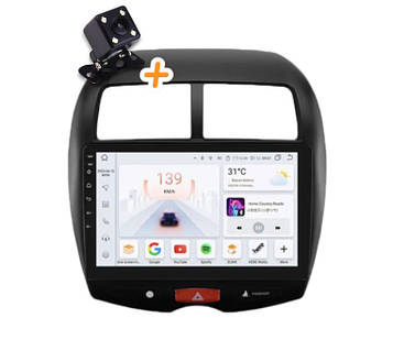 Магнітола для Mitsubishi ASX 2010-2016 (4/64 ГБ) на Android | QLED-екран, GPS, Bluetooth і 4G