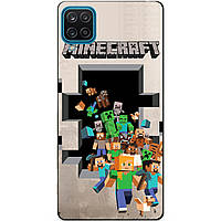 Силіконовий чохол бампер для Samsung M12 з картинкою Minecraft Майнкрафт