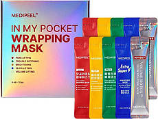 Набір мініатюр масок-плівок для обличчя - Medi peel In My Pocket Wrapping Mask, 4 мл, 10 шт