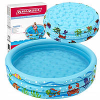 Дитячий надувний басейн з м'яким дном Kruzzel об'єм 58 л 80 х 30 см (20932)