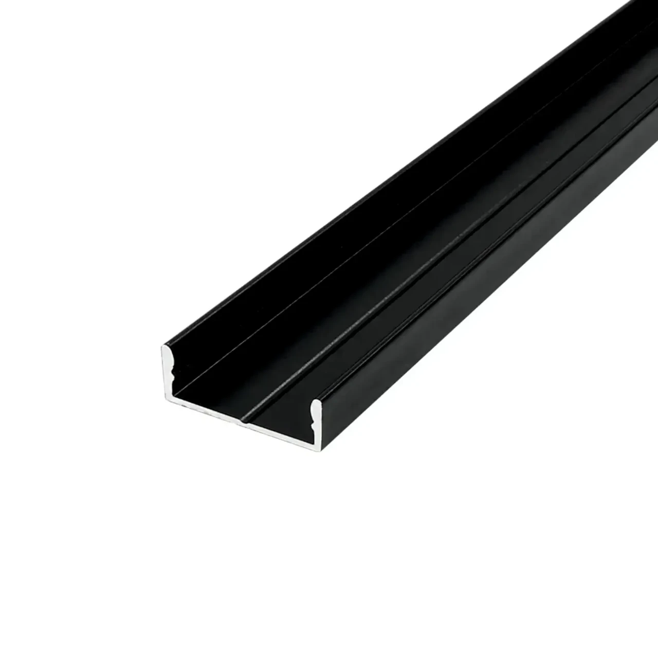 Алюмінієвий LED профіль ЛП7 7*15*2000, Чорний + Розсіювач