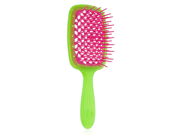 Гребінець для волосся світло-зелений фуксія Janeke Superbrush, фото 1