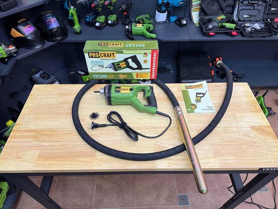 Глибинний вібратор для бетону 1.5 м, 1200 Вт Procraft CV-1200