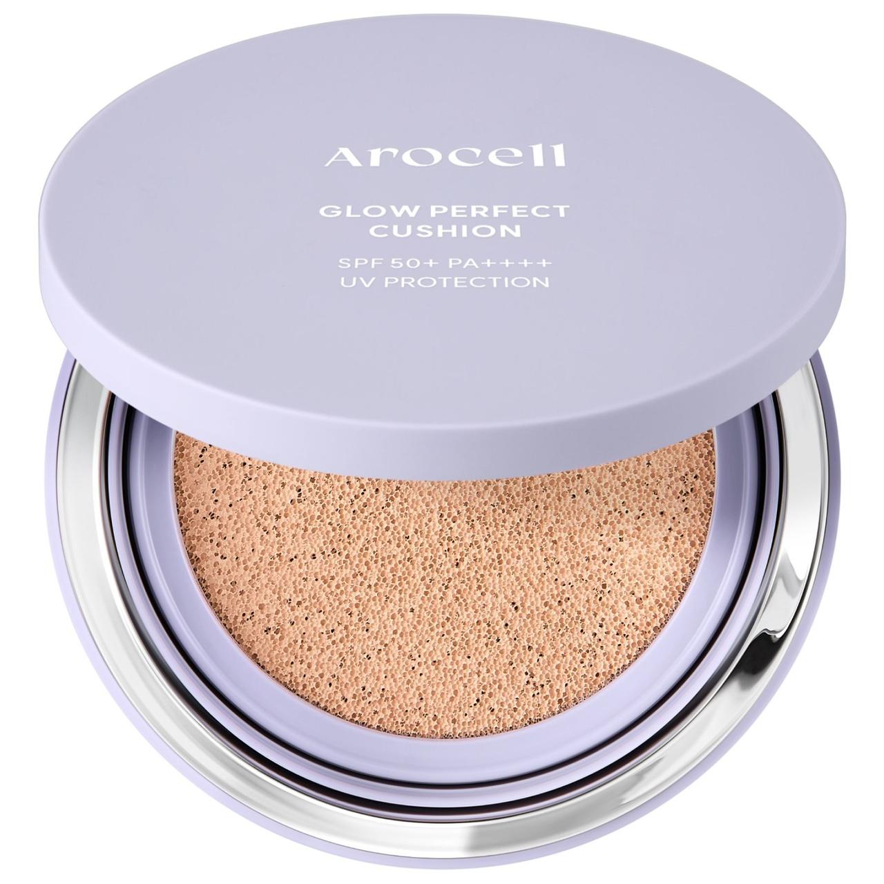 Тональний кушон з ефектом сяйва Arocell Glow Perfect Cushion SPF50+ PA+++ №21, 15 г