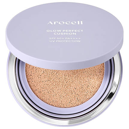Тональний кушон з ефектом сяйва Arocell Glow Perfect Cushion SPF50+ PA+++ №21, 15 г, фото 1