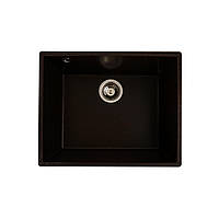 Гранітна мийка для кухні Platinum 5444 OASIS матова Шоколад