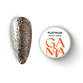 Рідка фольга для нігтів Ga&Ma Platinum Rose gold рожеве золото, 5 грам