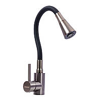 Кухонний змішувач VALESO NES-F12 PVD гнучкий чорний