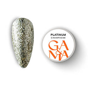Рідка фольга для дизайну нігтів Ga&Ma Platinum Champagne шампань, 5 грам