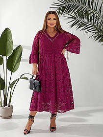 Мереживна сукня міді 52-64