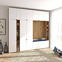 Біла шафа в спальню, шафи в дитячу, шафова група НOS-119k