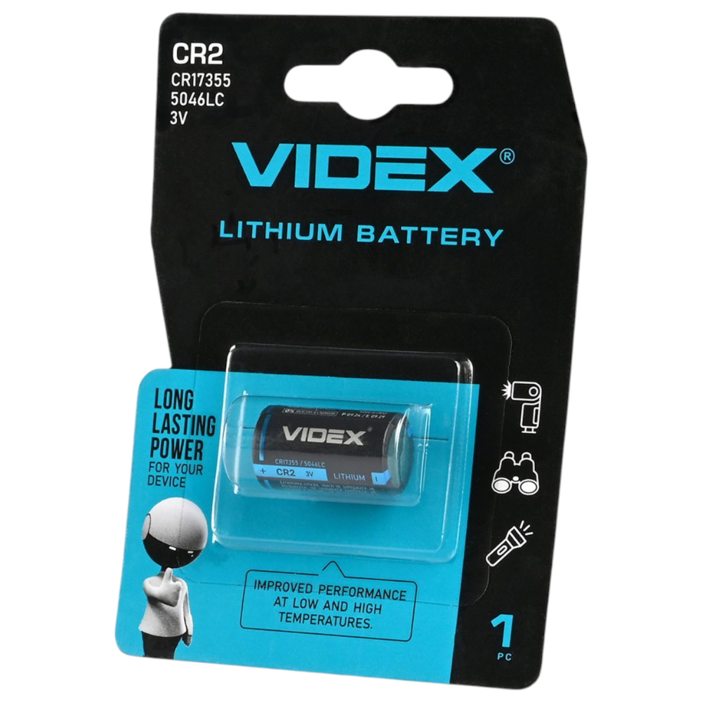 Батарейка літієва Videx CR2 U-1 Lithium DLCR2 3V