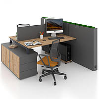 Столи для офісу з перегородкою на двох Co_d 35-15g