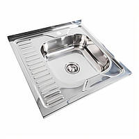 Кухонна мийка з нержавіючої сталі Valeso ПОЛІРОВКА 6060 R (0,7/160 мм)
