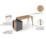 Комп'ютерний стіл з тумбою карго Co_d 35-40 Оливка, фото 7