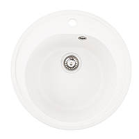 Гранітна мийка для кухні VALESO LUNA 510 матова Білосніжна