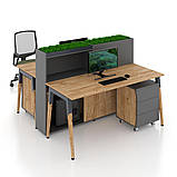 Офісний стіл на двох Co_d 35-7 Оливка, фото 2