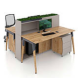 Офісний стіл на двох Co_d 35-7 Оливка, фото 4