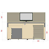 Офісний стіл на двох Co_d 35-7 Оливка, фото 3