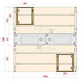 Офісний стіл на двох Co_d 35-7 Оливка, фото 5