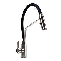 Кухонний змішувач гнучкий з тримачем VALESO KN36 чорний