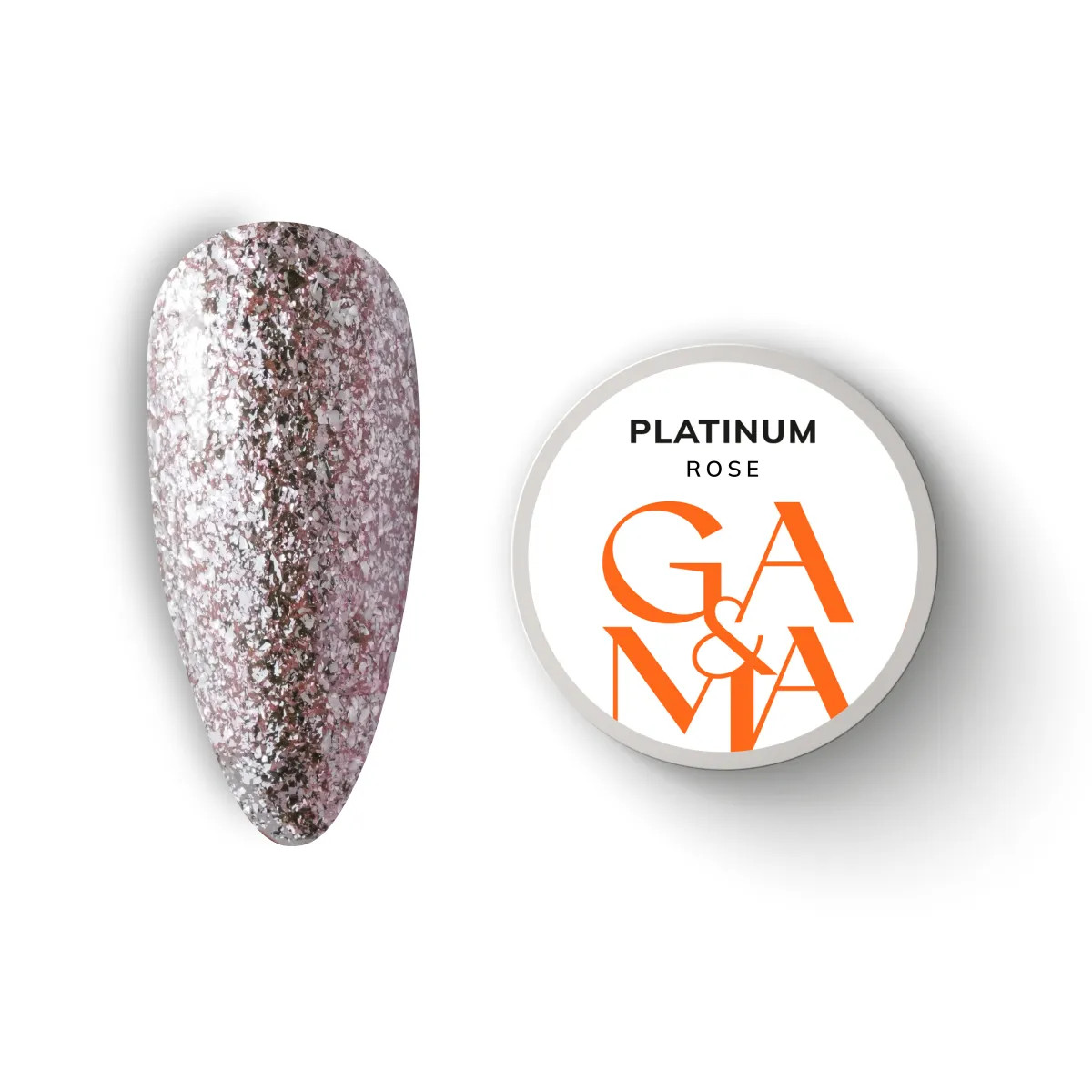 Рідка фольга для нігтів Ga&Ma Platinum Rose рожевий, 5 грам, фото 1