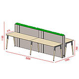 Офісні столи комп'ютерні на 4 людини Co_d 35-24, фото 6
