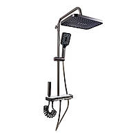 Душова колона VALESO NSK078 PVD чорна з індикатором температури