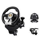Ігрове кермо PXN V3PRO з вібрацією педалями гальма та газу Універсальний джойстик-кермо для PS3/4 X-ONE ПК, фото 5