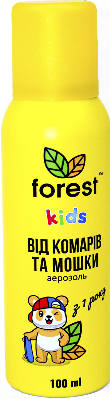Аерозоль "Forest Kids" від комарів та мошки 100мл №5095, фото 1